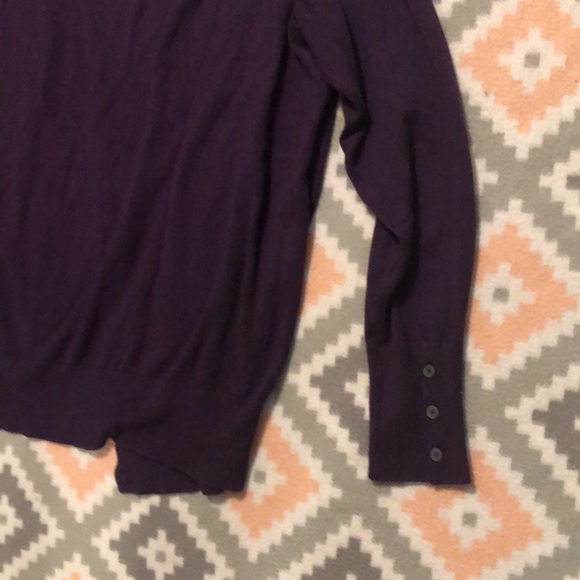 Lane Bryant Deep Purple Knit Cardigan Sweater Size 14/16 - Picture 11 of 11
